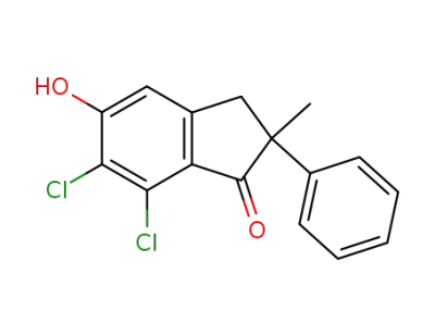 6,7-dichloro-2,3-dihydro-5-hydroxy-2-methyl-2-phenyl-1H-inden-1-one