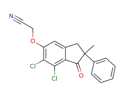 (1-oxo-2-methyl-2-phenyl-6,7-dichloro-5-indanyloxy)acetonitrile